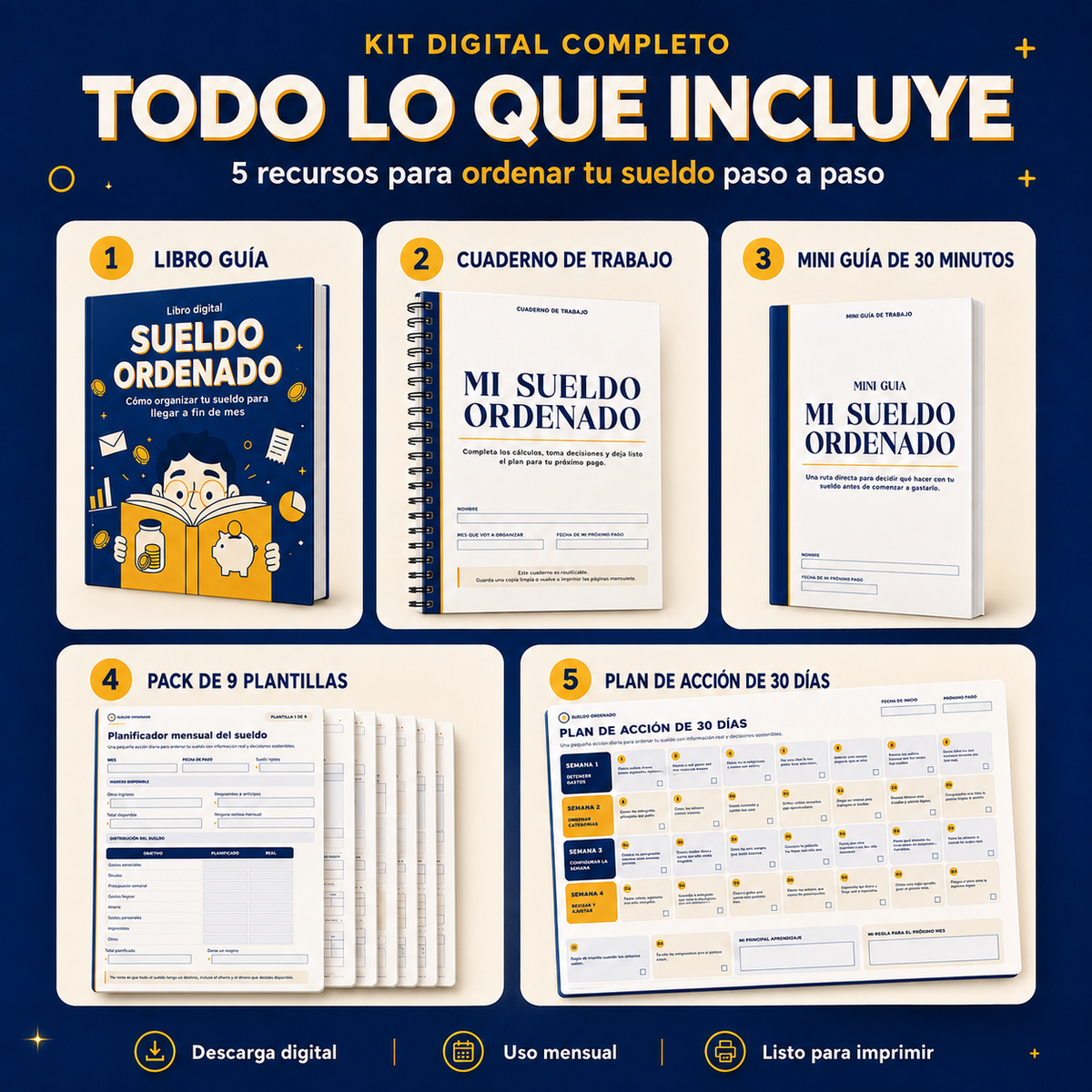 KIT SUELDO ORDENADO | ORGANIZA TU SUELDO EN 30 DÍAS